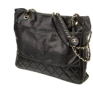 Chanel Vintage Lambskin Quilted Tote